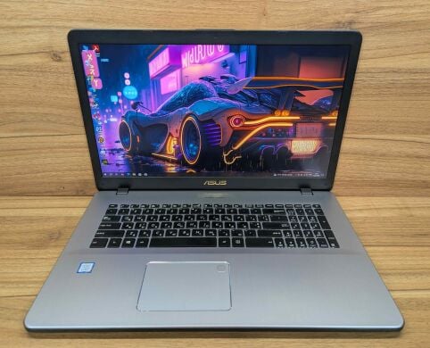 Игровой ноутбук Asus VivoBook N705F / 17.3" (1920x1080) IPS / Intel Core i7-8565U (4 (8) ядра по 1.8 - 4.6 GHz) / 16 GB DDR4 / 256 GB SSD + 1000 GB HDD / nVidia Geforce GTX 1050, 4 GB GDDR5, 128-bit / WebCam / TouchID / Windows 10