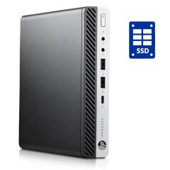Неттоп HP ProDesk 400 G5 Mini USFF / Intel Core i3-9100T (4 ядра по 3.1 - 3.7 GHz) / 8 GB DDR4 / 128 GB SSD / Intel UHD Graphics 630 / Win 10 Pro