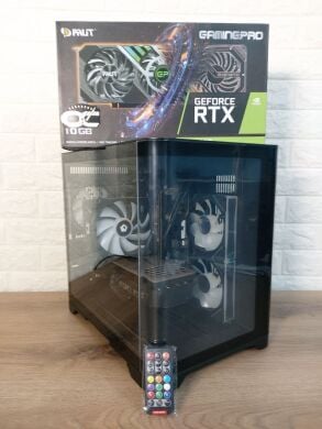 Игровой ПК 1stPlayer UV5 View Tower / Intel Core i5-10400 (6 (12) ядер по 2.9 - 4.3 GHz) / 16 GB DDR4 / 1000 GB SSD M.2 / nVidia GeForce RTX 3080, 10 GB GDDR6X, 320-bit / 600W