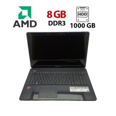 Ноутбук Acer Packard LE69 / 17.3" (1600x900) TN / AMD A4-5000 (4 ядра по 1.5 GHz) / 8 GB DDR3 / 1000 GB HDD / AMD Radeon HD 8330 / WebCam