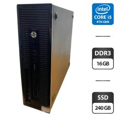 Компьютер HP ProDesk 400 G1 SFF / Intel Core i5-4570 (4 ядра по 3.2 - 3.6 GHz) / 16 GB DDR3 / 240 GB SSD / Intel HD Graphics 4600 / DVD-ROM