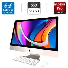 Моноблок Apple iMac 27 Late 2020 / 27" (5120x2880) IPS / Intel Core i5-10500 (6 (12) ядер по 3.1 - 4.5 GHz) / 16 GB DDR4 / 512 GB SSD / AMD Radeon Pro 5300, 4 GB GDDR6, 128-bit / macOS / Клавиатура и мышь