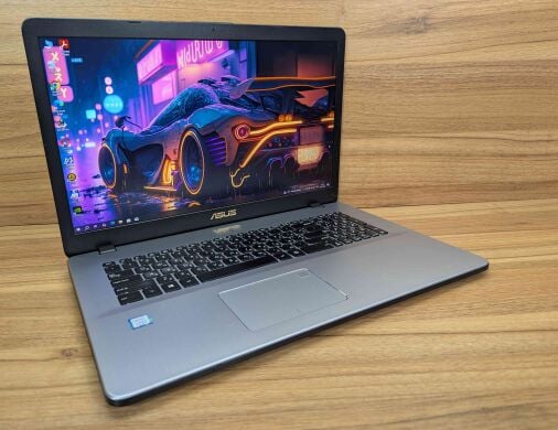 Игровой ноутбук Asus VivoBook N705F / 17.3" (1920x1080) IPS / Intel Core i7-8565U (4 (8) ядра по 1.8 - 4.6 GHz) / 16 GB DDR4 / 256 GB SSD + 1000 GB HDD / nVidia Geforce GTX 1050, 4 GB GDDR5, 128-bit / WebCam / TouchID / Windows 10