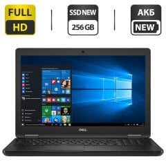 Ультрабук Dell Latitude 5590 / 15.6" (1920x1080) IPS Touch / Intel Core i5-8350U (4 (8) ядра по 1.7 - 3.6 GHz) / 12 GB DDR4 / 256 GB SSD NEW / Intel UHD Graphics 620 / WebCam / HDMI / Windows 10 Pro / АКБ NEW