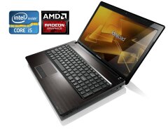 Ноутбук Б-клас Lenovo IdeaPad G570 / 15.6" (1366x768) TN / Intel Core i5-2430M (2 (4) ядра по 2.4 - 3.0 GHz) / 8 GB DDR3 / 256 GB SSD / AMD Radeon HD 6370M, 1 GB GDDR3, 128-bit / WebCam / DVD-RW