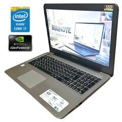 Ноутбук Б-класс Asus R558U / 15.6" (1920x1080) IPS / Intel Core i7-6500U (2 (4) ядра по 2.5 - 3.1 GHz) / 8 GB DDR4 / 128 GB SSD / nVidia GeForce 930MX, 2 GB GDDR3, 64-bit / WebCam / Win 10