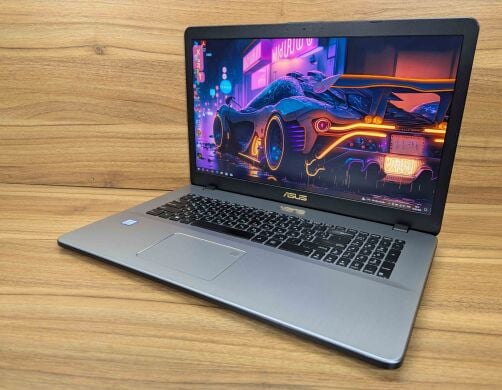 Игровой ноутбук Asus VivoBook N705F / 17.3" (1920x1080) IPS / Intel Core i7-8565U (4 (8) ядра по 1.8 - 4.6 GHz) / 16 GB DDR4 / 256 GB SSD + 1000 GB HDD / nVidia Geforce GTX 1050, 4 GB GDDR5, 128-bit / WebCam / TouchID / Windows 10