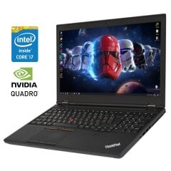 Мобільна робоча станція Lenovo ThinkPad P50 / 15.6" (3840x2160) IPS / Intel Core i7-6820HQ (4 (8) ядра по 2.7 - 3.6 GHz) / 16 GB DDR4 / 512 GB SSD / nVidia Quadro M2000M, 4 GB GDDR5, 128-bit / WebCam
