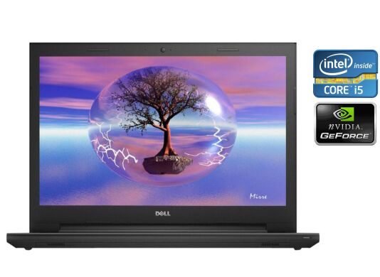 Ноутбук А-класс Dell Inspiron 3542 / 15.6" (1366x768) TN / Intel Core i5-4210U (2 (4) ядра по 1.7 - 2.7 GHz) / 4 GB DDR3 / 128 GB SSD / nVidia GeForce 820M, 1 GB DDR3, 64-bit / WebCam / DVD-RW / Win 10 Pro