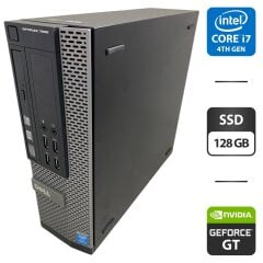 Компьютер Dell OptiPlex 7020 SFF / Intel Core i7-4770S (4 (8) ядра по 3.1 - 3.9 GHz) / 16 GB DDR3 / 128 GB SSD / nVidia GeForce GT 730, 2 GB GDDR3, 64-bit / DVD-ROM