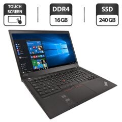 Ноутбук Lenovo ThinkPad T14s Gen 1 / 14" (1920x1080) IPS Touch / AMD Ryzen 7 Pro 4750U (8 (16) ядер по 1.7 - 4.1 GHz) / 16 GB DDR4 / 240 GB SSD / AMD Radeon RX Vega 7 Graphics / WebCam