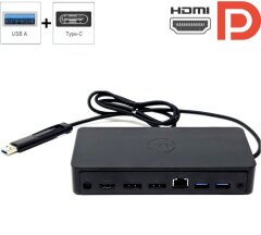 Док-станція Dell D6000 / USB 3.0, USB Type-C / HDMI, DisplayPort / Gigabit Ethernet + Блок живлення
