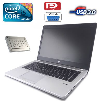 HP EliteBook Folio 9470m / 14.1" / Intel Core i5-3427U (2(4) ядра по 1.8-2.8GHz) / 8GB DDR3 / 180GB SSD