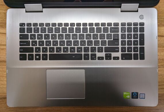 Ігровий ноутбук Dell Inspiron 7786 / 17.3" (1920x1080) IPS Touch / Intel Core i7-8565U (4 (8) ядра по 1.8 - 4.6 GHz) / 16 GB DDR4 / 256 GB SSD + 500 GB HDD / nVidia GeForce MX150, 2 GB GDDR5, 64-bit / WebCam / Windows 10 Ігровий ноутбук Dell Inspiron 7786 / 17.3" (1920x1080) IPS Touch / Intel Core i7-8565U (4 (8) ядра по 1.8 - 4.6 GHz) / 16 GB DDR4 / 256 GB SSD + 500 GB HDD / nVidia GeForce MX150, 2 GB GDDR5, 64-bit / WebCam / Windows 10