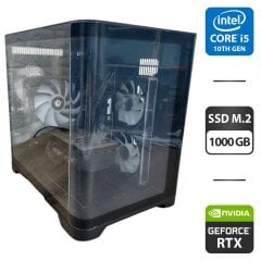 Ігровий ПК 1stPlayer UV5 View Tower / Intel Core i5-10400 (6 (12) ядер по 2.9 - 4.3 GHz) / 16 GB DDR4 / 1000 GB SSD M.2 / nVidia GeForce RTX 3080, 10 GB GDDR6X, 320-bit / 600W