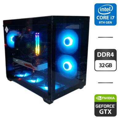 Игровой ПК AeroCool Dryft Tower / Intel Core i7-8700 (6 (12) ядер по 3.2 - 4.6 GHz) / 32 GB DDR4 / 1000 GB SSD M.2 + 1000 GB HDD / nVidia GeForce GTX 1080 Ti, 11 GB GDDR5X, 320-bit / 700W