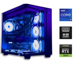 Игровой ПК Tower / Intel Core i9-14900K (24 (32) ядра по 3.2 - 6.0 GHz) / 64 GB DDR5 / 2000 GB SSD / nVidia GeForce RTX 5090, 32 GB GDDR7, 512-bit / 1200W + Кабель питания