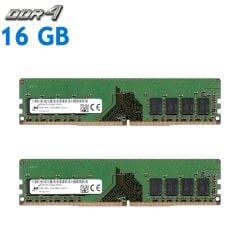 Комплект: Оперативная память для ПК Micron / 16 GB (2x8 GB) / 1Rx8 PC4-21300 / DDR4 / 2666 MHz