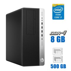 Компьютер HP EliteDesk 800 G3 Tower / Intel Core i7-6700 (4 (8) ядра по 3.4 - 4.0 GHz) / 16 GB DDR4 / 120 GB SSD + 500 GB HDD / Intel HD Graphics 530