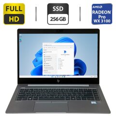 Мобильная рабочая станция Б-класс HP ZBook 14u G5 / 14" (1920x1080) IPS / Intel Core i5-8250U (4 (8) ядра по 1.6 - 3.4 GHz) / 16 GB DDR4 / 256 GB SSD / AMD Radeon Pro WX 3100, 2 GB GDDR5, 128-bit / WebCam / Windows 10 Pro