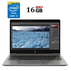 Мобильная рабочая станция Б-класс HP ZBook 14u G5 / 14" (1920x1080) IPS / Intel Core i5-8350U (4 (8) ядра по 1.7 - 3.6 GHz) / 16 GB DDR4 / 250 GB SSD / Intel UHD Graphics 620 / WebCam