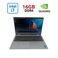 Мобільна робоча станція Dell Precision 3561 / 15.6" (1920x1080) IPS / Intel Core i7-10850H (6 (12) ядра по 2.7 - 5.1 GHz) / 16 GB DDR4 / 256 GB SSD / nVidia Quadro T1000, 4 GB GDDR5, 128-bit / WebCam
