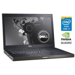 Мобильная рабочая станция Dell Precision M6600 / 17.3" (1920x1080) TN / Intel Core i7-2920XM (4 (8) ядра по 2.5 - 3.5 GHz) / 16 GB DDR3 / 256 GB SSD / nVidia Quadro 3000M, 2 GB GDDR5, 256-bit / WebCam / DVD-ROM / Win 10 Pro