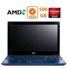 Ноутбук Acer Aspire 5560G / 15" (1366x768) TN / AMD A6-3420M (4 ядра по 1.5 - 2.4 GHz) / 8 GB DDR3 / 500 GB HDD / AMD Radeon HD 6520G / WebCam