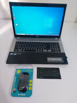 Ноутбук Acer Aspire V3-771G / 17.3" (1600x900) TN / Intel Core i5-3210M (2 (4) ядра по 2.5 - 3.1 GHz) / 8 GB DDR3 / 120 GB SSD + 1000 GB HDD / nVidia GeForce GT 630M, 2 GB GDDR5, 128-bit / WebCam / DVD-ROM / HDMI + Беспроводная мышка в подарок