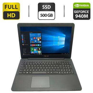 Ноутбук Asus X555 / 15.6" (1920x1080) TN / Intel Core i7-5500U (2 (4) ядра по 2.4 - 3.0 GHz) / 8 GB DDR3 / 500 GB SSD / nVidia GeForce 940M, 2 GB GDDR3, 64-bit / WebCam