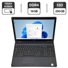 Ноутбук Б-класс Dell Latitude 5590 / 15.6" (1920x1080) IPS Touch / Intel Core i7-8650U (4 (8) ядра по 1.9 - 4.2 GHz) / 16 GB DDR4 / 256 GB SSD / Intel UHD Graphics 620 / WebCam / Windows 11 Pro