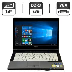 Ноутбук Б-класс Fujitsu LifeBook S782 / 14" (1366x768) TN / Intel Core i7-3540M (2 (4) ядра по 3.0 - 3.7 GHz) / 8 GB DDR3 / 500 GB HDD / Intel HD Graphics 4000 / WebCam / Windows 10 Pro