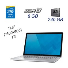Ноутбук Dell Inspiron 7737 Grey / 17.3" (1600x900) TN / Intel Core i5-4210U (2 (4) ядра по 1.7 - 2.7 GHz) / 8 GB DDR3 / 240 GB SSD / WebCam / DVD-RW / USB 3.0