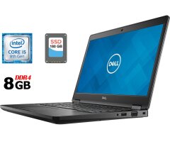 Ноутбук Dell Latitude 5491 / 14" (1920x1080) IPS / Intel Core i5-8300H (4 (8) ядра по 2.3 - 4.0 GHz) / 8 GB DDR4 / 180 GB SSD / Intel UHD Graphics 630 / WebCam / USB 3.1 / HDMI / Windows 10 лицензия