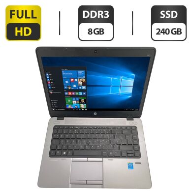 Ноутбук HP EliteBook 840 G1 / 14" (1920x1080) IPS / Intel Core i7-4600U (2 (4) ядра по 2.1 - 3.3 GHz) / 8 GB DDR3 / 240 GB SSD / Intel HD Graphics 4400 / WebCam