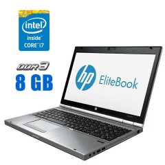 Ноутбук HP EliteBook 8570p / 15.6" (1600x900) TN / Intel Core i7-3540M (2 (4) ядра по 3.0 - 3.7 GHz) / 8 GB DDR3 / 480 GB SSD NEW / AMD Radeon HD 7570M, 1 GB GDDR5, 64-bit / WebCam