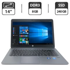 Ноутбук HP EliteBook Folio 1040 G1 / 14" (1600x900) TN / Intel Core i5-4200U (2 (4) ядра по 1.6 - 2.6 GHz) / 8 GB DDR3 / 240 GB SSD / Intel HD Graphics 4400 / WebCam