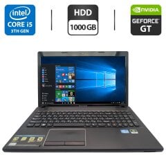 Ноутбук Lenovo G580 / 15.6" (1366x768) TN / Intel Core i5-3210M (2 (4) ядра по 2.5 - 3.1 GHz) / 8 GB DDR3 / 1000 GB HDD / nVidia GeForce GT 630M, 2 GB GDDR5, 128-bit / WebCam / DVD-ROM