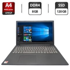 Ноутбук Lenovo V145-15AST / 15.6" (1366x768) TN / AMD A4-9125 (2 ядра по 2.3 GHz) / 8 GB DDR4 / 120 GB SSD / AMD Radeon R3 Graphics / WebCam / DVD-ROM