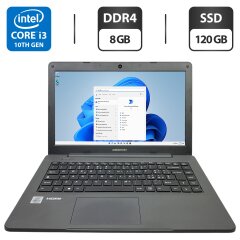 Ноутбук Medion Akoya E14409 / 14" (1366x768) TN / Intel Core i3-1005G1 (2 (4) ядра по 1.2 - 3.4 GHz) / 8 GB DDR4 / 120 GB SSD / Intel UHD Graphics / WebCam / Коробка