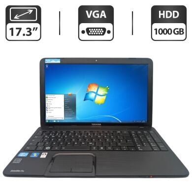 Ноутбук Toshiba Satellite C870 / 17.3" (1600x900) TN / Intel Core i3-2350M (2 (4) ядра по 2.3 GHz) / 6 GB DDR3 / 1000 GB HDD / Intel HD Graphics 3000 / WebCam