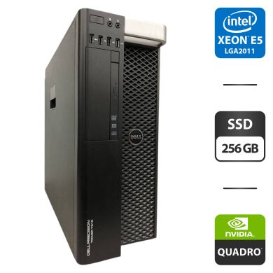 Робоча станція Dell Precision T7810 Tower / 2x Intel Xeon E5-2699 v3 (18 (36) ядер по 2.3 - 3.6 GHz) / 64 GB DDR4 / 256 GB SSD / nVidia Quadro M4000, 8 GB GDDR5, 256-bit / DVD-ROM