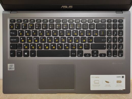 Ультрабук Asus X515J / 15.6" (1920x1080) IPS / Intel Core i3-1005G1 (2 (4) ядра по 1.2 - 3.4 GHz) / 8 GB DDR4 / 512 GB SSD / Intel UHD Graphics / WebCam