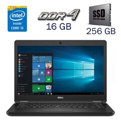 Ультрабук Dell Latitude 5480 / 14" (1920x1080) TN / Intel Core i5-7300U (2 (4) ядра по 2.6 - 3.5 GHz) / 16 GB DDR4 / 256 GB SSD / Intel HD Graphics 620 / WebCam + Беспроводная мышка