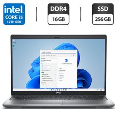 Ультрабук Б-класс Dell Latitude 5530 / 15.6" (1920x1080) IPS / Intel Core i5-1235U (10 (12) ядер по 1.3 - 4.4 GHz) / 16 GB DDR4 / 256 GB SSD / Intel Iris Xe Graphics / WebCam