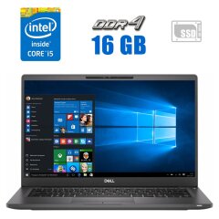 Ультрабук Dell Latitude 7400 / 14" (1920x1080) IPS / Intel Core i5-8365U (4 (8) ядра по 1.6 - 4.1 GHz) / 16 GB DDR4 / 240 GB SSD / Intel UHD Graphics 620 / WebCam 