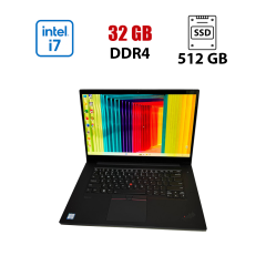 Ультрабук Lenovo ThinkPad P1 Gen 2 / 15.6" (3840х2160) IPS / Intel Core i7-9850H (6 (12) ядер по 2.6 - 4.6 GHz) / 32 GB DDR4 / 512 GB SSD M2 NVMe / Intel UHD Graphics 630 / WebCam