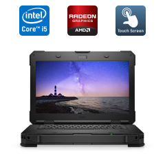 Захищений ноутбук Dell Latitude 5424 Rugged / 14" (1920x1080) IPS Touch / Intel Core i5-8350U (4 (8) ядра по 1.7 - 3.6 GHz) / 8 GB DDR4 / 512 GB SSD / AMD Radeon RX 540, 2 GB GDDR5, 128-bit / WebCam / TouchID / Windows 10