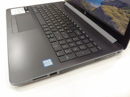 Ноутбук HP 15-da0046nr Gray / 15.6" (1366x768) TN LED Touch / Intel Core i3-7020U (2 (4) ядра по 2.3 GHz) / 8 GB DDR4 / 240 GB SSD / Intel HD Graphics 620 / DVD-ROM / WebCam 