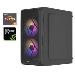 Ігровий ПК AeroСool CS-107-A-BK-v2 Tower / AMD Ryzen 5 5500 (6 (12) ядер по 3.6 - 4.2 GHz) / 16 GB DDR4 / 480 GB SSD / nVidia GeForce GTX 1660 Super, 6 GB GDDR6, 192-bit / 600W